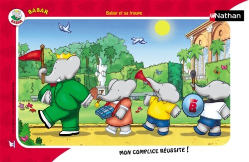 Nathan - 86040 - Puzzle enfant - Babar et sa troupe - 15 Pièces