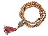 Lucky Mala- Amber Stone Sacral Chakra Rudraksha Beads Meditation Mala 108+1