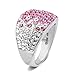 Amazon Essentials Sterling Silver Pink Dome Swarovski Elements Ring, (previously Amazon Collection)