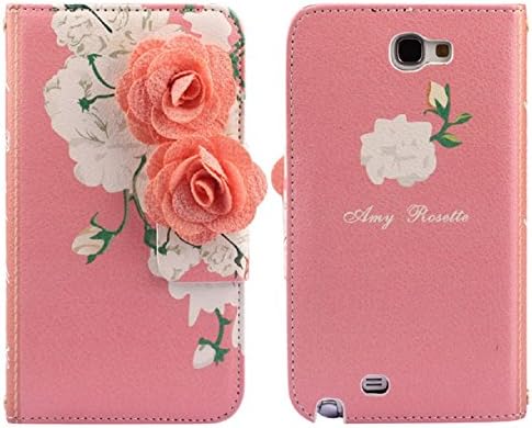 Sannysis(TM) 1PC Best Quality Flowers Flip Stand Wallet Leather Case Cover For Samsung iphone (Samsung Galaxy Note2 N7100)