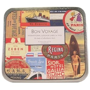 Buy Cavallini Decorative Labels- Bon Voyage International Luggage Tags and Labels by Cavallini Tags and Labels
