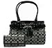 AUTHENTIC COACH HAMPTONS SIGNATURE CARRYALL & SIGNATURE SLIM ENVELOPE WALLET SET
