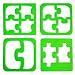 Lunch Punch Sandwich Cutters, Set of 4, Puzzle Shape