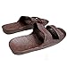 Brown Rubber Slide on Sandal Slippers Double Strap, Dark Brown Hawaii Sandal (8)
