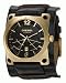 Diesel - DZ1214 - Montre Homme - Quartz Analogique - Montre Acier Jaune - Bracelet de Force en Cuir Noir - Dateur