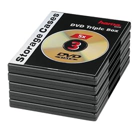 Hama - 5 Bo�tiers - Triple DVD vides - Noir - 00051272