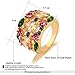 Yoursfs Colorful Gemstone Crystal Yellow Hollow Cocktail Wide band Marquise CZ Engagement Ring