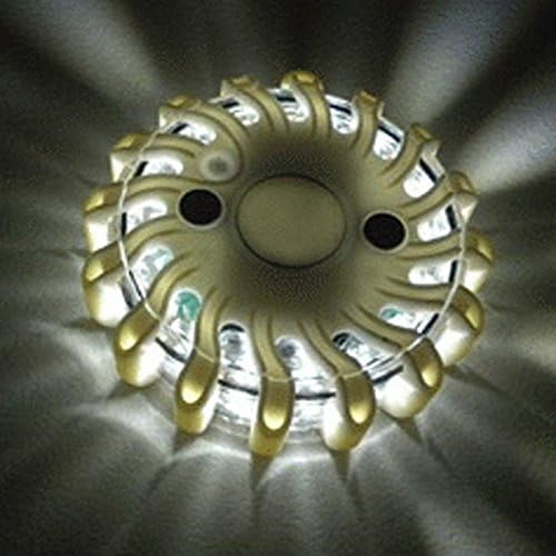 WHITE RECHARGABLE WATERPROOF LED MAGNET SAFETY FLARE with 9 OPERATING MODES + LED FLASHLIGHT SET and FREE BATTERY CHARGER!