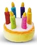 Multipet Plush 5.5-Inch Musical Birthday Cake Dog Toy