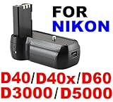 Cowboystudio Vertical Shutter Battery Grip for Nikon D40 D60 D40x