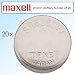 Maxell SR626SW 377 Silver Oxide Watch Battery Bundle of 20
