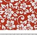 Paradise Pareaus Hawaiian Fabric in Red One Yard (0.9 m)