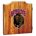 University of Montana Grizzlies Oak Dart Board Cabinet Set