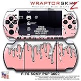 Chrome Drip on Pink WraptorSkinz Skin and Screen Protector Kit fits Sony PS ....