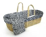 Snow Leopard Faux Fur Moses Basket