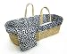 Snow Leopard Faux Fur Moses Basket