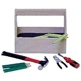 Dollhouse Miniature Wooden Toolbox Set