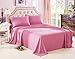 Honeymoon 1800 Brushed Microfiber Embroidered Bed Sheet Set, Ultra Soft, Queen - Pink