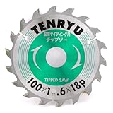 窯業サイディングチップソー 100×1.6mm×18P/丸ノコ/替刃/非金属/セラミック【TENRYU】