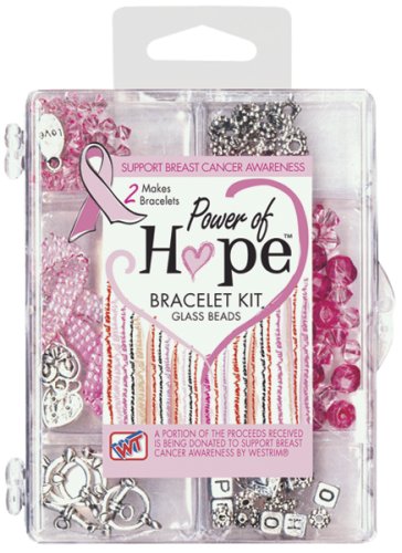 Power Of Hope Breast Cancer Awareness Bracelet Kit-Pink