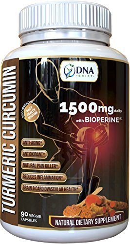 DNA Shift® 1500MG Turmeric Curcumin with BioPerine® NATURAL anti-inflammatory best for inflammation, joint pain and aching hands DNA Shift® 1500MG Turmeric Curcumin with BioPerine® NATURAL anti-inflammatory best for inflammation, joint pain and aching hands