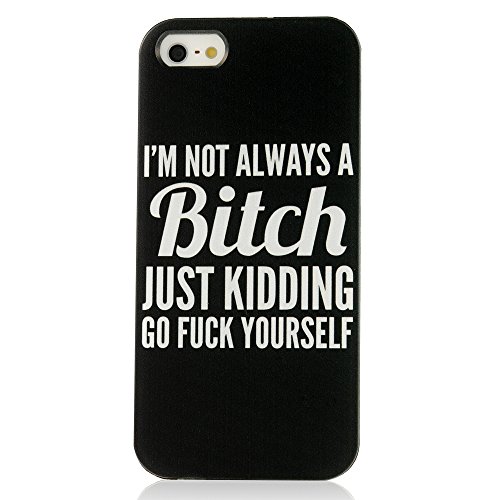 5s Case iPhpne 5 Case MOLLYCOOCLE Fashion Style TPU Cover Black Skin Phone Back Cover Shell Protective Shell with Alphabet Pattern for Iphone 5 5s 5g Protective Case