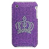 Iphone 3g 3gs Full Diamond Case Purple Crown