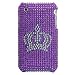 Iphone 3g 3gs Full Diamond Case Purple Crown