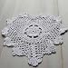 Package of 6 Hand Crocheted Heart Shaped White Doilies - 100% Cotton- 8