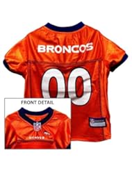 Denver Broncos Orange Trim Dog Jersey Large