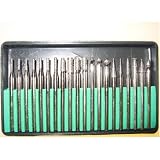 Pro-Quality 20-Piece Diamond-Point Bit Set for Rotary Tool - Glass, Stone, Ceramic ~ SE