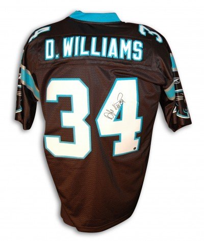 DeAngelo Williams Autographed/Hand Signed Carolina Panthers Black Reebok EQT Jersey