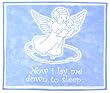 Bedtime Prayer (Blue) - 60" x 50" - Heavenly Comfort - Throw Blanket