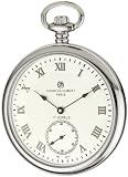 Charles-Hubert, Paris 3912-W Premium Collection Stainless Steel Pocket Watch