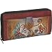 Anuschka Ladies Clutch Wallet-Henna Butterfly