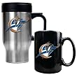 Washington Wizards NBA Stainless Steel Travel Mug & Black Ceramic Mug Set - Primary Logo by Great American Products