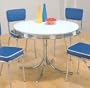 50's Retro Nostalgic Style Chrome Plated Round Dining Table