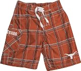 University of Texas Longhorns Youth Boys Swim Short - Dude (Plaid Pattern)