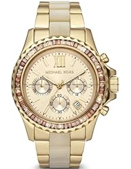 Michael Kors Watch, Womens Chronograph Everest Horn Acetate and Gold-Tone Stainless Steel Bracelet 42mm MK5874