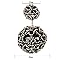 She Lian Vintage Hollow out Womens Double Side Round Ball Stud Earrings