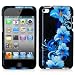 Blue Flower 2d Hard Snap-on Crystal Skin Case Cover Accessory for Ipod Touch 4th Generation 4g 4 8gb 32gb 64gb New By Electromaster