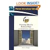 Preparing Effective Business Plans: An Entrepreneurial Approach