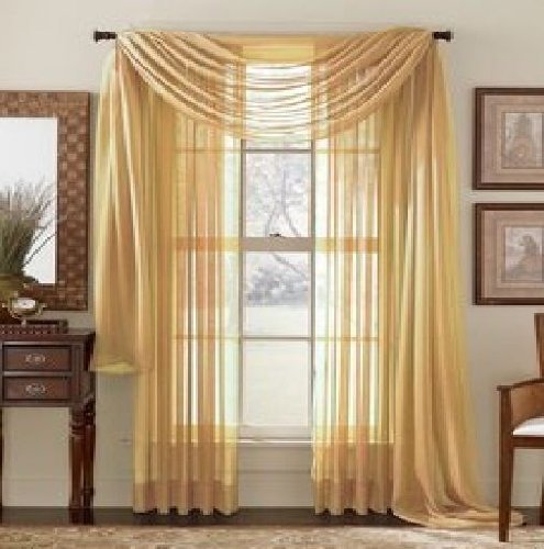 Elegant Comfort® 2 Piece Solid Sheer 60