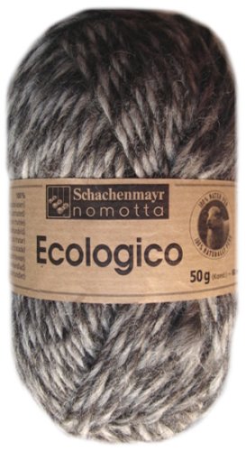 Childrens Toyshop  Garten & Freizeit : Schachenmayr Handstrickgarn Ecologico 50g, naturbelassene Schurwolle, Farbe 83 natur-anthrazit