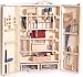 Hinged wooden box with 41 junior carpentry tools