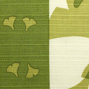 日本のかたち シャンタンチーフいちょう 黄緑綿チーフ風呂敷