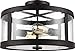 Feiss SF341ORB Harrow Glass Semi Flush Ceiling Lighting, Bronze, 2-Light (15"Dia x 10"H) 120watts