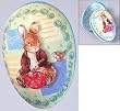 Beatrix Potter Benjamin Bunny Sitting with Sack 4-1/2 inch Paper Egg