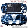 Radioactive Blue WraptorSkinz Skin and Screen Protector Kit fits Sony PSP Slim (PSP 2000)