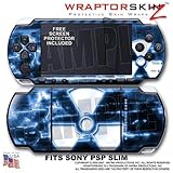 Radioactive Blue WraptorSkinz Skin and Screen Protector Kit fits Sony PSP S ....